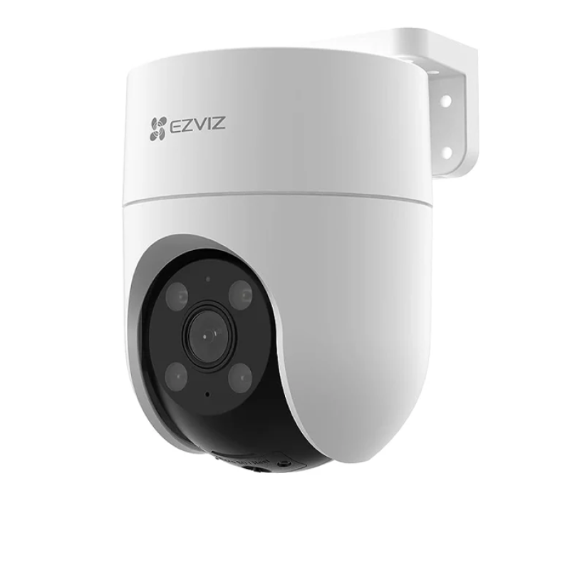 Ezviz CS-H8C Caméra Wi-Fi extérieure panoramique et inclinable 4 MP Vision nocturne couleur Couverture à 360° Suivi automatique Conversation bidirectionnelle Conception résistante aux intempéries Prend en charge MicroSD jusqu'à 512 Go Blanc