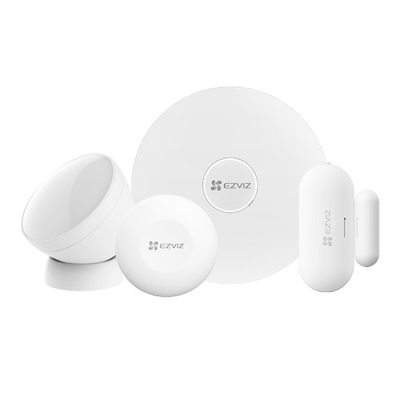 EZVIZ - Kit d'alarme Domestique - Détecteur de mouvement ( PIR) - Détecteur d’ouverture/fermeture - Bouton intelligent