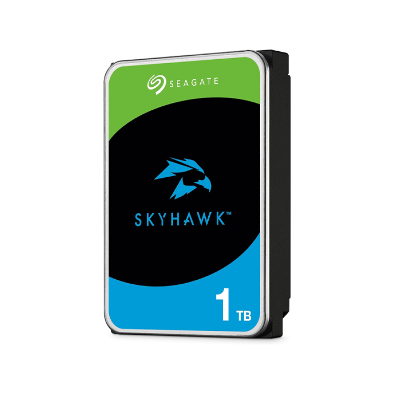 Seagate SkyHawk 1 To, Disque dur interne HDD, 3,5" SATA 6 Gbit/s, 64 Mo mémoire cache, pour système de caméras de sécurité, services Rescue valables 3 ans (ST1000VX005)