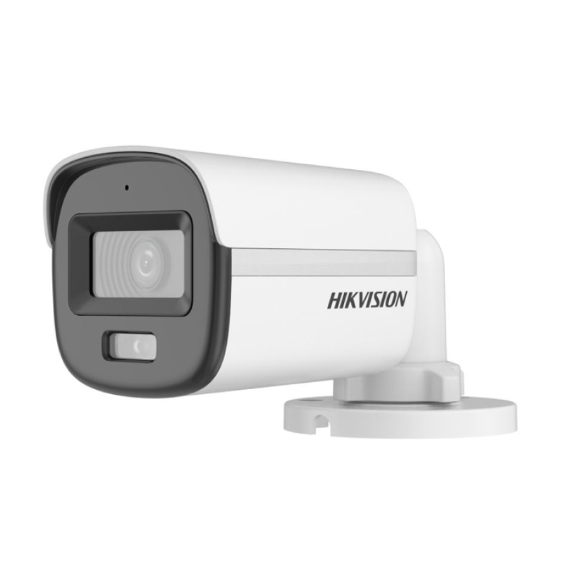 HIKVISION DS-2CE10KF0T-PFS(3.6mm)(O-STD) - Caméra Analogique Bullet Audio ColorVu - 3K 5MP - Résistant à l'eau et à la poussière (IP67