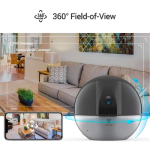 EZVIZ C6W 2K+ Caméra Surveillance WiFi Intérieure 4MP, Camera ip Wifi 2.4Ghz & Ethernet 360 ° Pan/Tilt, Suivi Auto Zoom, True WDR 10m Vision Nocturne, Détection de Forme Humaine, Audio Bidirectionnel