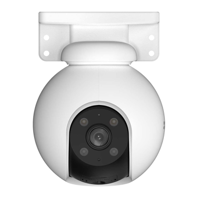 EZVIZ H8 Pro 2K - Caméra Wi-Fi Motorisée - Couverture panoramique 360° - Détection des formes humaines et des véhicules par IA -Suivi automatique - Défense active avec sirène et lampe flash -Conception résistante aux intempéries