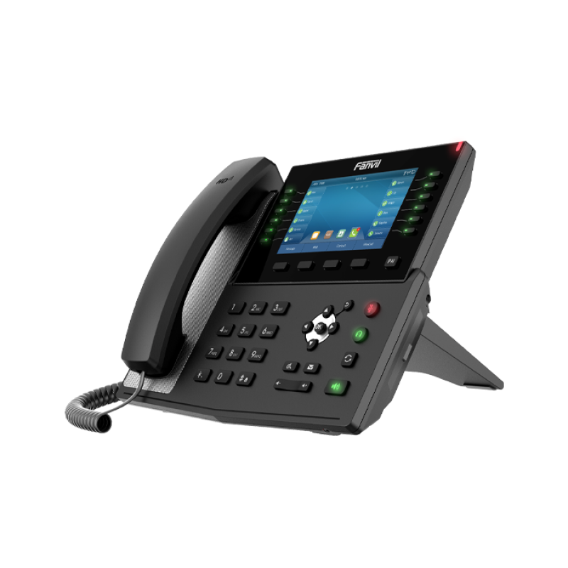 FANVIL X7C - Téléphone IP POE haut de gamme / Dual Port Gigabit - interphone vidéo pour maison et bâtiment - touche pour ouverture de porte - Wifi via Dongle Wifi - Bluetooth -60 touche DSS programmable - 20 Lignes SIP - Audioconférence à 3