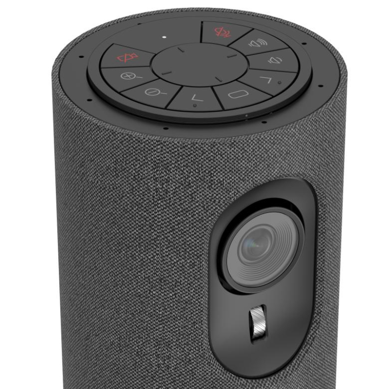 HIKVISION DS-UVC-X12(O-STD) - Caméra de conférence portable- Microphones intégrés à 4 micros avec un son clair - Batterie au lithium intégrée de 2 450 mAh