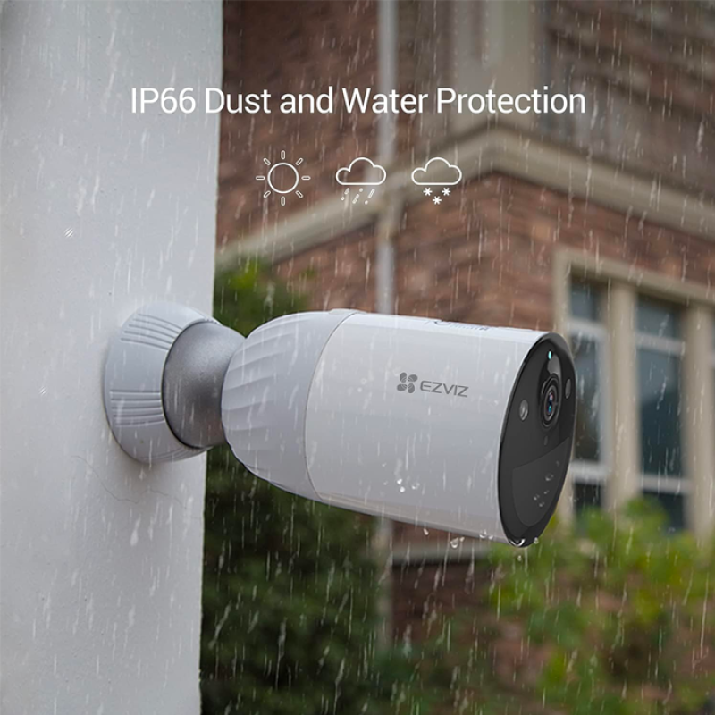 EZVIZ BC1 Supplémentaire, BC1 Base réquis, 1080P Caméra de Surveillance WiFi Extérieure sans Fil, 12900mAh, Autonomie de 365j, Détection de Mouvement PIR, Vision Nocturne en Couleur, IP66, H.265 [Classe énergétique A+]