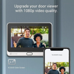 EZVIZ DP2C 1080P Judas Numérique, Visiophone Connecté Interphone Vidéo, Caméra avec 4.3 Pouces Moniteur sur Batterie 4600mAh, PIR Motion Detection, Audio Bidirectionnel, 5m Vision Nocturne