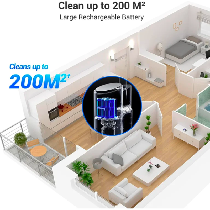 EZVIZ RH2 Aspirateur Eau et Poussière sans Fil Intelligents pour Sols Durs, Auto-Nettoyage, Séchage àl'air Chaud, Nettoyage des Bords, Longue Autonomie, Messages Vocaux et Affichage LED (0 Avis des clients)