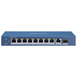 HIKVISION DS-3E0510P-E/M(O-STD) - Switch 8 Ports Gigabit POE Unmanaged (Gestion intelligente) - 1 Port Gigabit Fibre Optique SFP