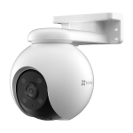 EZVIZ H8 Pro 2K - Caméra Wi-Fi Motorisée - Couverture panoramique 360° - Détection des formes humaines et des véhicules par IA -Suivi automatique - Défense active avec sirène et lampe flash -Conception résistante aux intempéries