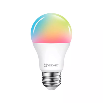 EZVIZ LB1 Couleur Ampoule Intelligente Wifi Led Smart Bulb E27 8W, Compatible Avec Alexa, Google Home, Dimmable, Contrôle à Distance par App, Commande Vocale, Aucun Hub Requis, 1 pack multicolore