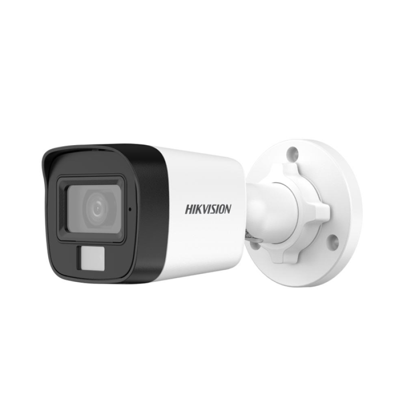 Hikvision DS-2CE16K0T-LPFS(2.8mm) 3K - Camera Analogique - Caméra de surveillance Mini Bullet avec Audio et Éclairage Hybride Intelligent Fixe
