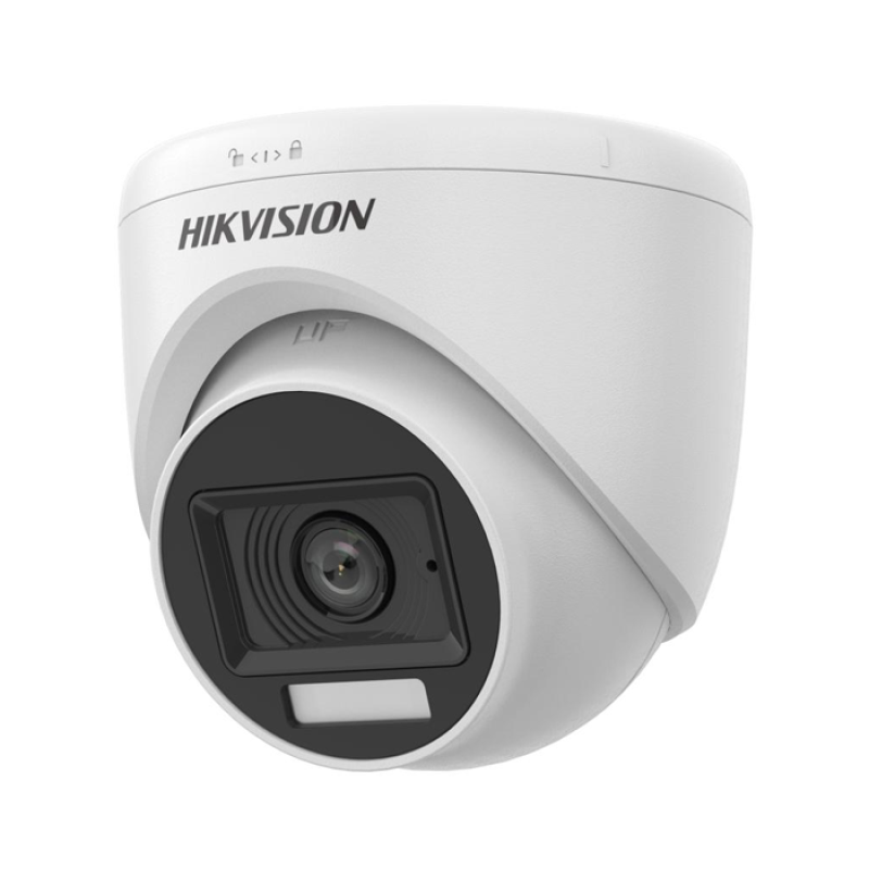 Hikvision DS-2CE76K0T-LPFS(2.8mm) 3K - Camera Analogique - caméra de surveillance dôme intérieure à audio et éclairage hybride intelligent, fixe
