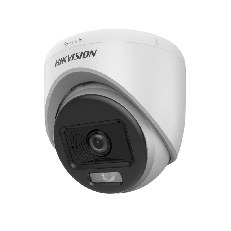 HIKVISION DS-2CE70KF0T-LPFS - Camera Analogique - Caméra de surveillance tourelle fixe d'intérieur hybride intelligente 3K ColorVu