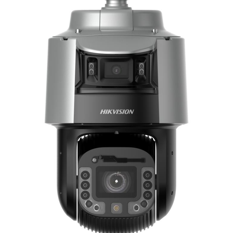 HIKVISION DS-2SF8C442MXS-DLW(14F1)(O-STD)(P3) - Caméra IP PTZ TandemVu 8 pouces - Dome 4MP DarkFighter et ColorVu Zoom Optique 42X - Zoom numérique 16X Colorful & IR - Résistant à l'eau et à la poussière (IP67) et anti-vandalisme (IK10)