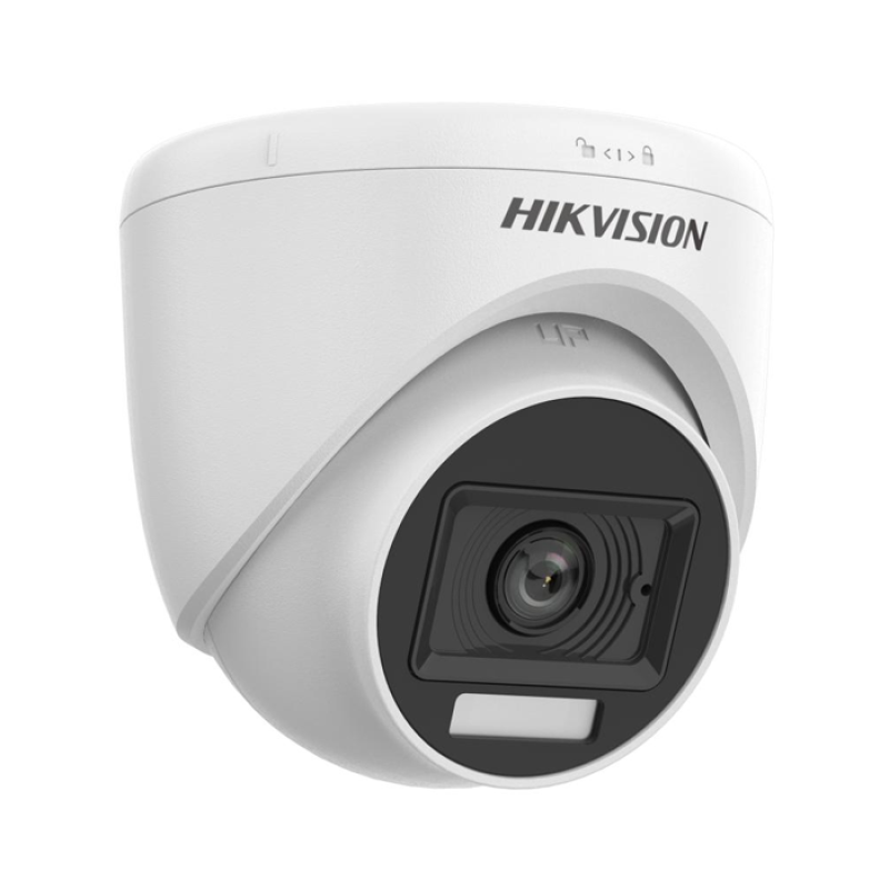 Hikvision DS-2CE76K0T-LPFS(2.8mm) 3K - Camera Analogique - caméra de surveillance dôme intérieure à audio et éclairage hybride intelligent, fixe