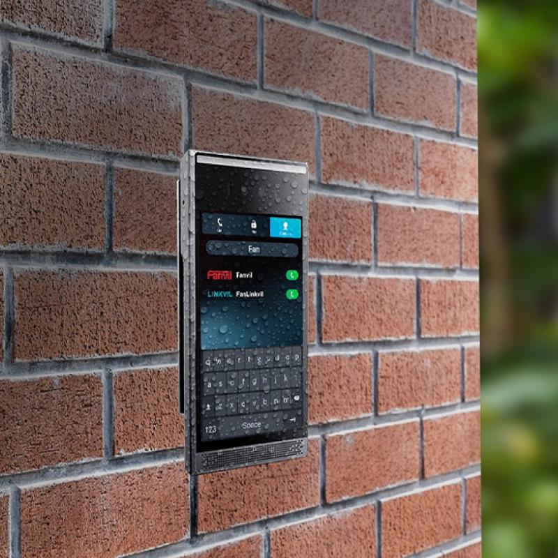 Platine de Rue Vidéo SIP Fanvil i68 - Interphone Écran Tactile 8" - Contrôle d'Accès Biométrique : Reconnaissance Faciale, RFID, Code PIN, QR Code - Caméra HD - Étanche IP65 & Antivandale IK07 - Compatible ONVIF