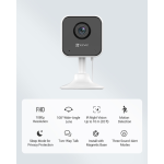 EZVIZ H1c (1080P) 2MP Caméra de vidéosurveillance pour la maison, WiFi, mini caméra de surveillance pour bébé avec vision nocturne, conversation bidirectionnelle, alerte sonore, détection de mouvement, prend en charge la carte MicroSD