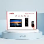FANVIL VIK-01 - Kit Visiophone IP - Kit d'interphonie vidéo avec image HD et déverrouillage à distance regroupant un poste intérieur SIP, un visiophone et l'application Fanvil Link