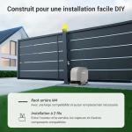 Motorisation de Portail Coulissant Connectée EZVIZ HG2 400 - Jusqu'à 400kg - Contrôle via App EZVIZ - Ouverture/Fermeture à Distance - Détection d'Obstacles - Silencieux & Robuste - Installation Facile - Compatible Maison Connectée