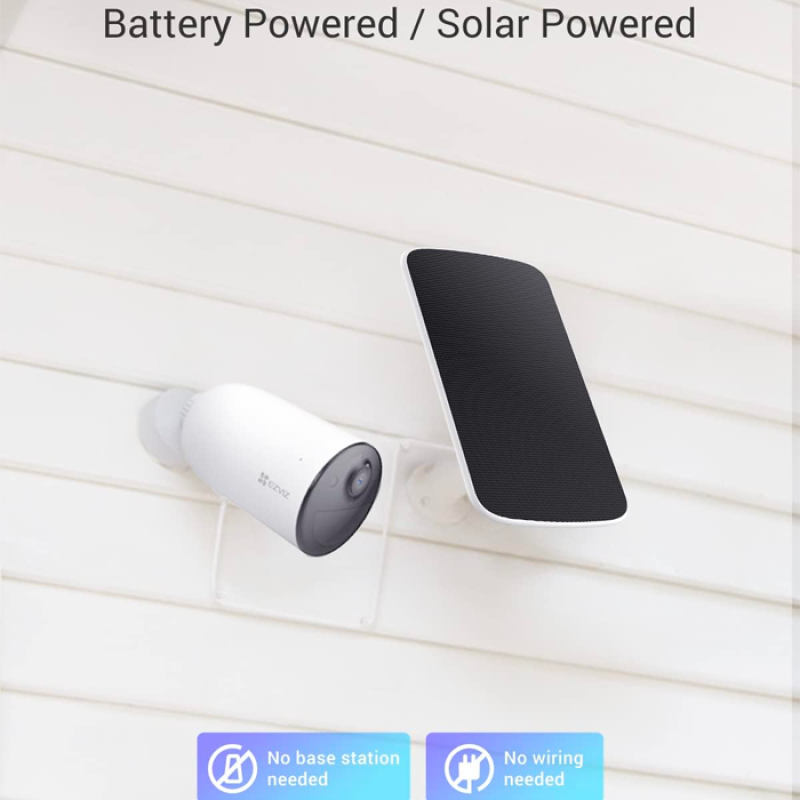 EZVIZ CB3 Caméra Surveillance WiFi Extérieure sans Fil 1080P avec Batteries Rechargeable 5200mAh, Détection de Forme Humain, Vision Nocturne en Couleur, Audio Bidirectionnel, Défense Active, IP66