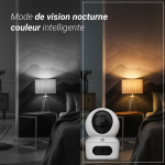 EZVIZ H7C - Caméra Wi-Fi panoramique et inclinable à double objectif Résolution d'objectif double 2K - Bouton d'appel de panique bidirectionnel - Détection humaine IA - Vue panoramique - Vision nocturne couleur