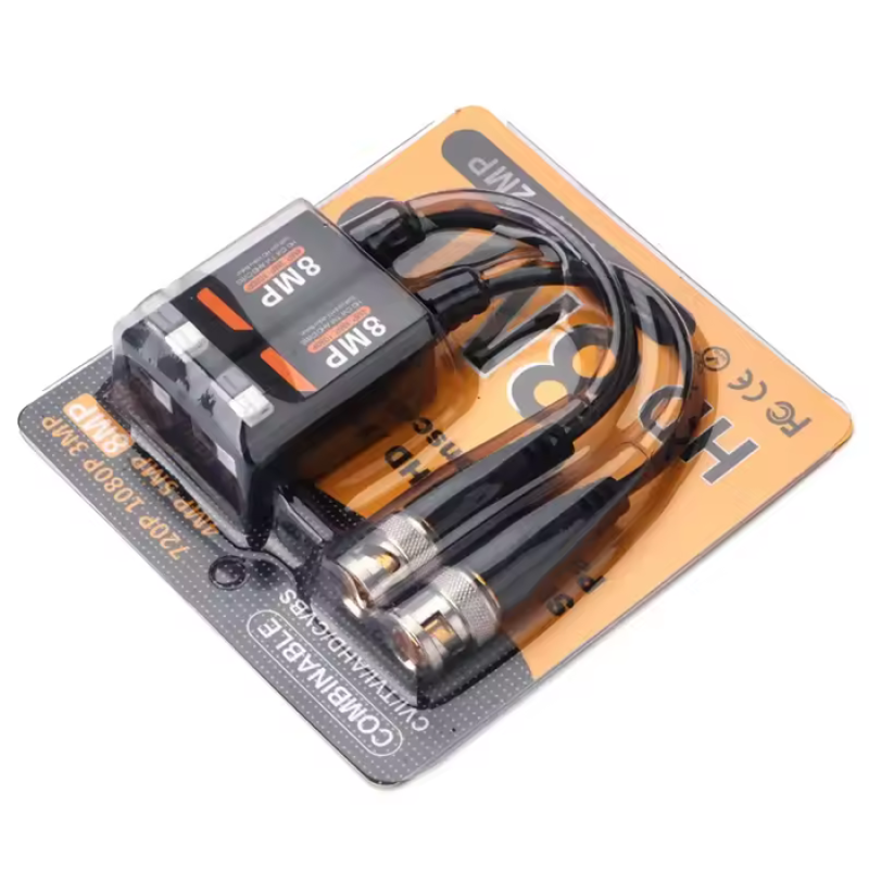 Connecteur de protection contre les pluies Balun vidéo, BNC à paire torsadée, prise en charge de la caméra 8MP (supporte 2MP 4MP 5MP 8MP) - haut qualité