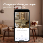 EZVIZ H7C - Caméra Wi-Fi panoramique et inclinable à double objectif Résolution d'objectif double 2K - Bouton d'appel de panique bidirectionnel - Détection humaine IA - Vue panoramique - Vision nocturne couleur