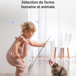 EZVIZ C7 Caméra de Surveillance WiFi Intérieure 4MP à Double Objectif, Caméra de Sécurité 360°, Détection de Personne/Animal, Audio Bidirectionnel, Vision Nocturne, Mode Patrouille/Confidentialité