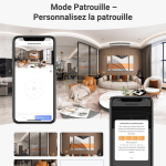 EZVIZ C7 Caméra de Surveillance WiFi Intérieure 4MP à Double Objectif, Caméra de Sécurité 360°, Détection de Personne/Animal, Audio Bidirectionnel, Vision Nocturne, Mode Patrouille/Confidentialité