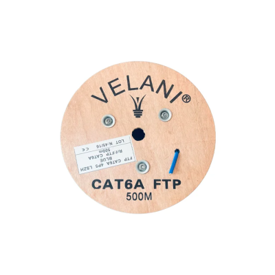 VELANI - Câble reseau CAT6A 500m FTP (blindé) - Bleu