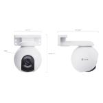 EZVIZ CS-H8x (4MP) - Caméra Extérieure Motorisée 360° Wi-Fi 2K+ - Détection IA Humains & Véhicules - Vision Nocturne Couleur & Défense Active - MicroSD 512Go